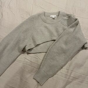 H&M Light Gray Crop Top Sweater